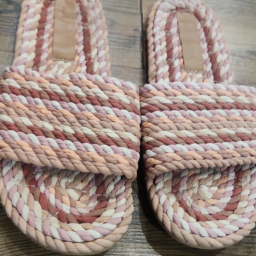 Salt + Umber Sunny Slides Sandals Pink Neutral Boho Chic Ecocore Sustainable 8 - Picture 2 of 6